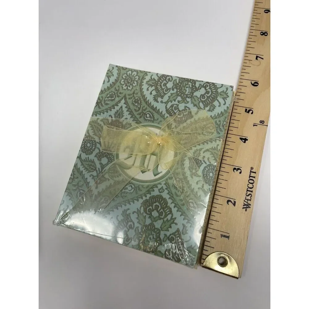 NEW Paula Scaletta Boxed Set Monogrammed Initial Notecards Letter M Blue Green